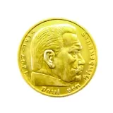 5 Reichsmark, 24 Karat vergoldet